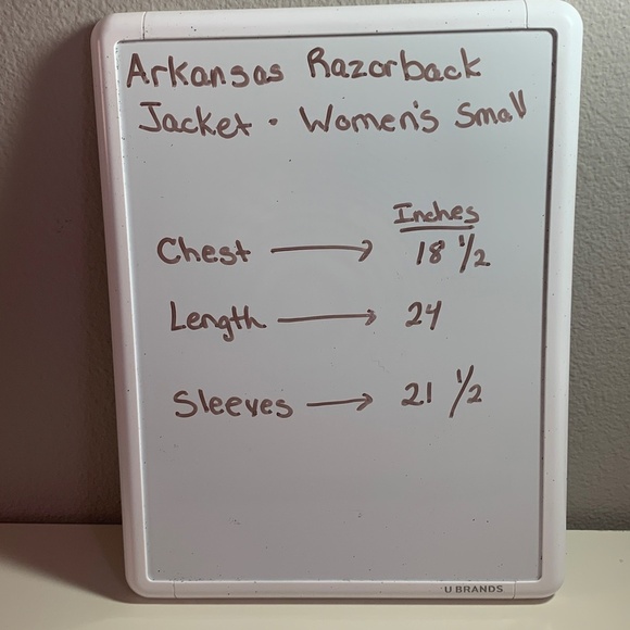 Arkansas Razorbacks Women's Jacket Small Full Zip Mock Collar Bling Made in USA - Picture 13 of 13